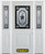 66 In. x 82 In. 1/2 Lite 1-Panel Pre-Finished White Steel Entry Door with Sidelites and Brickmould