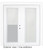 Steel Garden Door-Internal Mini Blinds-6 Ft. x 82.375 In. Pre-Finished White - Left Hand