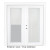 Steel Garden Door-Internal Mini Blinds-5 Ft. x 82.375 In. Pre-Finished White - Right Hand