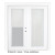 Steel Garden Door-Internal Mini Blinds-5 Ft. x 82.375 In. Pre-Finished White - Left Hand