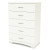 Majestic 5 Drawer Chest; Pure White