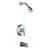 Coralais Bath And Shower Mixing Valve Faucet Trim; Valve Not Included In Polished Chrome