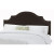 California King Nail Button Notched Headboard in Linen Black