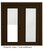 Steel Garden Door-Internal Mini Blinds-5 Ft. x 82.375 In. Pre-Finished Brown - Left Hand
