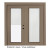 Steel Garden Door-Internal Mini Blinds-5 Ft. x 82.375 In. Pre-Finished Sandstone - Left Hand