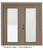 Steel Garden Door-Internal Mini Blinds-5 Ft. x 82.375 In. Pre-Finished Sandstone - Right Hand