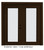 Steel Garden Door-5 Ft. x 82.375 In. Pre-Finished Commercial Brown LowE Argon-Left Hand