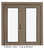 Steel Garden Door-5 Ft. x 82.375 In. Pre-Finished Sandstone LowE Argon-Left Hand