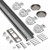 1.83m (72inches) Sliding Door Track & Hardware Kit