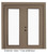 Steel Garden Door-5 Ft. x 82.375 In. Pre-Finished Sandstone LowE Argon-Right Hand