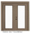 Steel Garden Door-6 Ft. x 82.375 In. Pre-Finished Sandstone LowE Argon-Right Hand