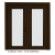 Steel Garden Door-6 Ft. x 82.375 In. Pre-Finished Brown LowE Argon-Left Hand