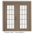 Steel Garden Door-15 Lite Internal Grill-5 Ft. x 82.375 In. Pre-Finished Sandstone LowE Argon-Left Hand