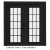 Steel Garden Door-15 Lite Internal Grill-6 Ft. x 82.375 In. Pre-Finished Black LowE Argon-Left Hand