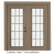 Steel Garden Door-15 Lite Internal Grill-6 Ft. x 82.375 In. Pre-Finished Sandstone LowE Argon-Left Hand