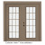 Steel Garden Door-15 Lite Internal Grill-6 Ft. x 82.375 In. Pre-Finished Sandstone LowE Argon-Right Hand