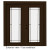 Steel Garden Door-Prairie Style Grill-5 Ft. x 82.375 In. Pre-Finished Brown LowE Argon-Right Hand