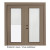 Steel Garden Door - Int. Mini Blinds - 6 Ft. x 82.375 In. Pre-Finished Sandstone - Right Hand