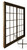 Double Sliding Patio Door - 15 Lite Internal White Flat Grill - 6 Ft. / 72 In. x 80 In. Brown