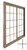 Double Sliding Patio Door - 15 Lite Internal White Flat Grill - 6 Ft. / 72 In. x 80 In. Sandstone