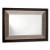 Milano; Mirror; Brown Gloss/ Silver hairline inlay - 18 Inch x 30 Inch