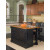 Monarch Island With Two Stools - Black
