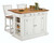 Kitchen Island With Two Stools - White