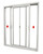 Dualglide Sliding Patio Door With Low E Glass-5 Foot Wide X 81 7/8  High-7 1/4 Inch Jamb Depth Features Double Operating Doors