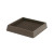 3 Inch x3 Inch  Square Rubber Cup Brown