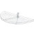 Pivot-Out Half Moon White Wire Lazy Susan - 24.5 Inches Diameter