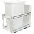 Single 50 Quart Bin White Soft-Close Waste and Recycling Unit - 11.81 Inches Wide - Lid is not Included
