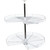 Kidney-Shaped White Wire Lazy Susan - 32 Inches Diameter