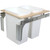 Double 35 Quart Bin White Top-Mount Waste and Recycling Unit - 17.5 Inches Wide - Lid is not Included