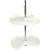 Kidney Shaped 2 Shelf Poly Lazy Susan - 18 Inches Diameter