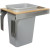 Single 50 Quart Bin Platinum Soft-Close Top-Mount Waste and Recycling Unit - 14.5 Inches Wide - Lid is not Included