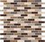Luxor Valley Brick Patter Glass/Stone Mesh-mounted Mosaic Wall Tile