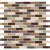 Luxor Valley Brick Patter Glass/Stone Mesh-mounted Mosaic Wall Tile