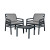 Nardi ARIA (2 chair with cushions and one table) Lounge set (Charcoal with Grey Cushions)