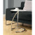 Accent Table - Chrome Metal With Frosted Tempered Glass