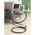 Accent Table - Matte Black Metal With Tempered Glass