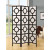 Folding Screen - 3 Panel / Black Frame'' Circle Design ''