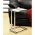 Accent Table - Chrome Metal Adjustable Height / Tempered