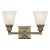 Providence 2 Light Antique Brass Incandescent Bath Vanity with Satin Glass