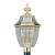 Providence 3 Light Bright Brass Incandescent Post Head with Clear Beveled Glass