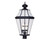 Providence 4 Light Black Incandescent Post Head with Clear Beveled Glass