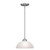 Providence 1 Light Chrome Incandescent Pendant with Satin Glass