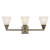 Providence 3 Light Antique Brass Incandescent Bath Vanity with Satin Glass