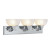 Providence 3 Light Brushed Nickel Incandescent Bath Vanity with Iced Cased Glass