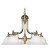 Providence 5 Light Antique Brass Incandescent Chandelier with White Alabaster Glass