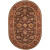 Cabris Chocolate Wool Oval  - 6 Ft. x 9 Ft. Area Rug